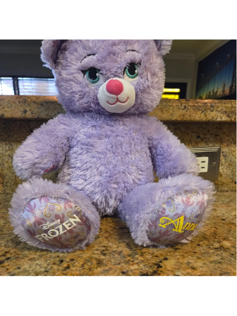 Girls Build-A-Bear Workshop Disney Frozen Anna Stuffed Animal Purple One Size 18